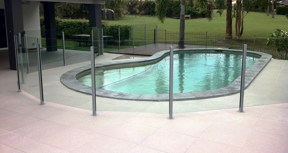Waterside Pool Fencing - Oval Semi-Frameless Pool Glass Fencing
